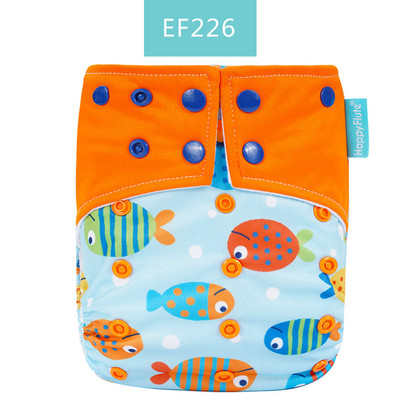 Īsts! Happy Flute OS zamšādas auduma kabatas bērnu auduma autiņš ar divām kabatām un dubultu aizdari