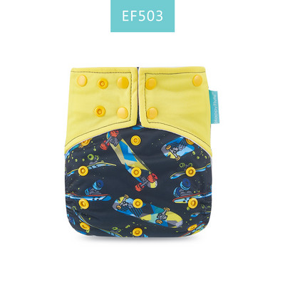 Īsts! Happy Flute OS zamšādas auduma kabatas bērnu auduma autiņš ar divām kabatām un dubultu aizdari