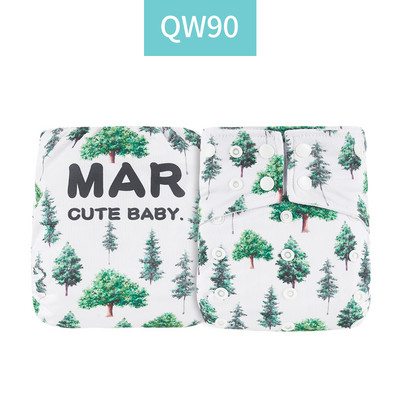 Īsts! Happy Flute OS zamšādas auduma kabatas bērnu auduma autiņš ar divām kabatām un dubultu aizdari