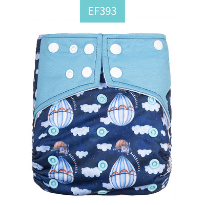 Īsts! Happy Flute OS zamšādas auduma kabatas bērnu auduma autiņš ar divām kabatām un dubultu aizdari