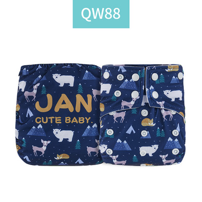 Īsts! Happy Flute OS zamšādas auduma kabatas bērnu auduma autiņš ar divām kabatām un dubultu aizdari