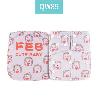 Īsts! Happy Flute OS zamšādas auduma kabatas bērnu auduma autiņš ar divām kabatām un dubultu aizdari