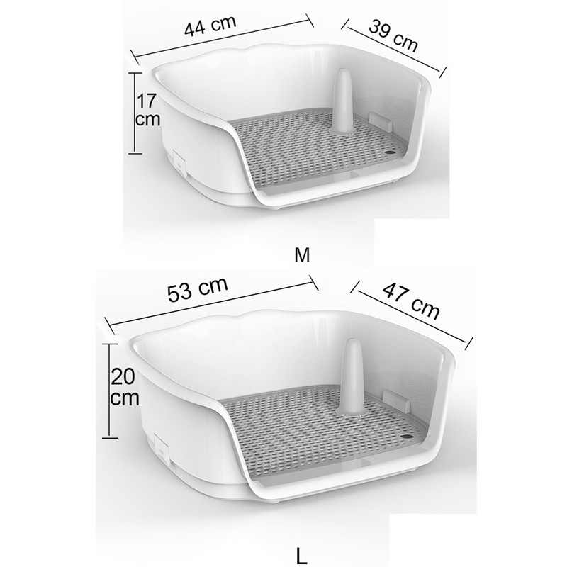 Prijenosni Teach mačji zahod za pse, plastični dvoslojni podložak za pse, obuka za mačje štene, zahod za mokrenje za male pse, zahod za kućne ljubimce koji se samočisti