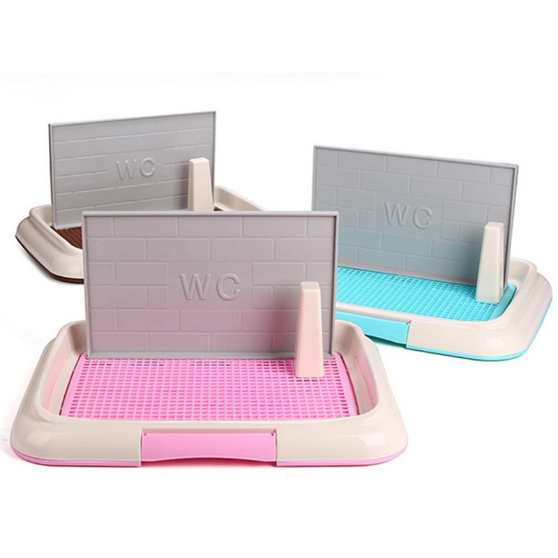 Noćna posuda za male kućne ljubimce Unutarnja mačka Ps WC Posuda s pijeskom sa stupom Pisoar Posuda Obuka mokrenja Jednostavna za čišćenje Rešetka WC Noša za štene