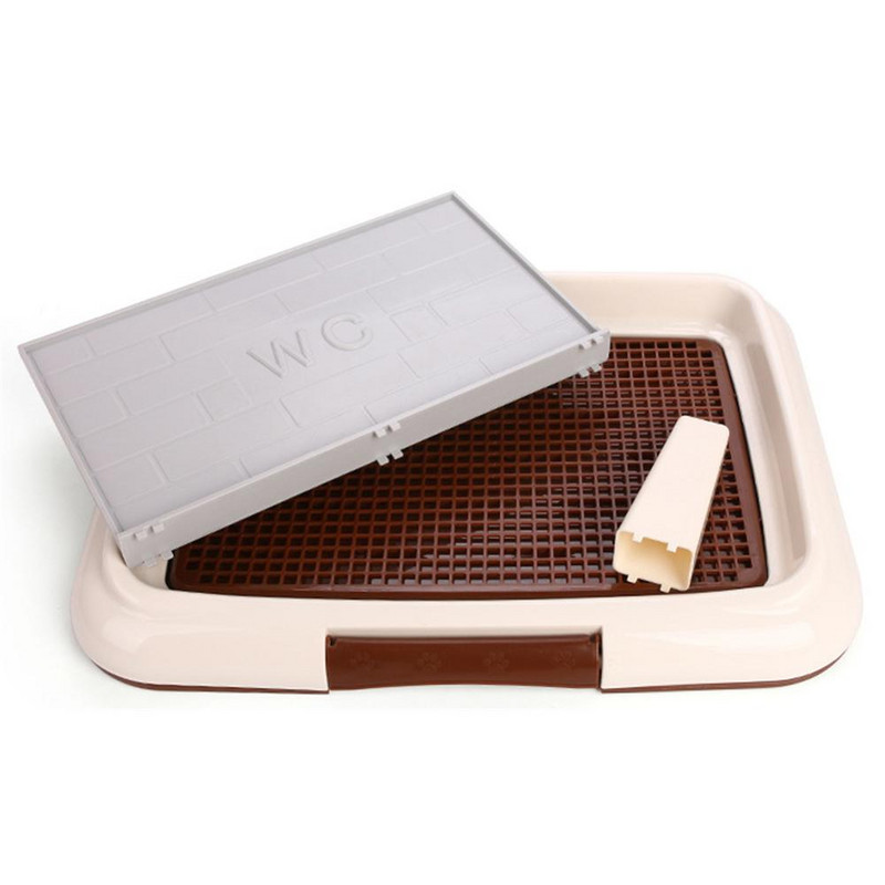 Noćna posuda za male kućne ljubimce Unutarnja mačka Ps WC Posuda s pijeskom sa stupom Pisoar Posuda Obuka mokrenja Jednostavna za čišćenje Rešetka WC Noša za štene