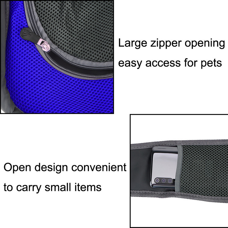 Nosilice i torbe za pse Mrežasta mreža za putovanja na otvorenom Oxford remen Torba za rame Ruksak za kućne ljubimce Torbica