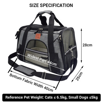 Превозвач за кучета Пътна чанта за котка Дишаща седалка за кола Превозвачи за кучета за малки кученца Безопасност Светлоотразителна преносима чанта за домашни любимци