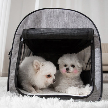 Φορητή τσάντα μεταφοράς σκυλιών Κλουβιά ταξιδιού αυτοκινήτου για κατοικίδια Οχήματα με πτυσσόμενο μαλακό κρεβάτι Πτυσσόμενο σπίτι ρείθρων για μικρές μεσαίες γάτες κουταβιών