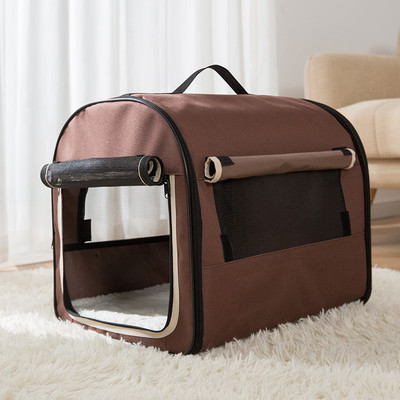 Pārnēsājama suņu pārnēsāšanas soma Mājdzīvnieku auto ceļojumu kastes Transportlīdzekļiem Saliekama Mīksta Gulta Saliekama Audzētava maziem un vidējiem kucēniem