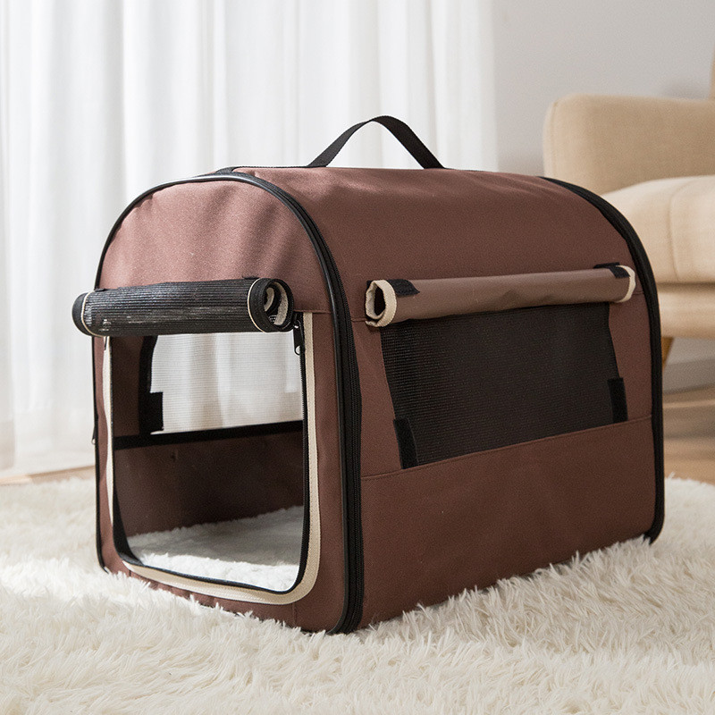 Pārnēsājama suņu pārnēsāšanas soma Mājdzīvnieku auto ceļojumu kastes Transportlīdzekļiem Saliekama Mīksta Gulta Saliekama Audzētava maziem un vidējiem kucēniem