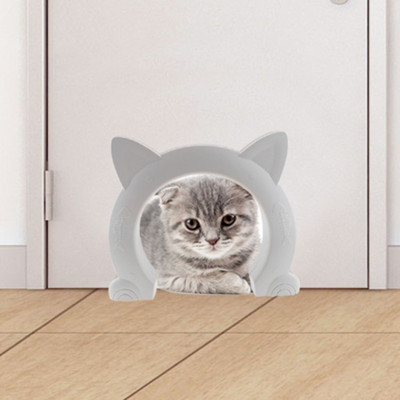 Cat Door Dog Hole Access Direction Controllable Toy For Pet Training Dog Cats Kitten ABS Plastic Small Pet Gate Door Kit Cat Dog