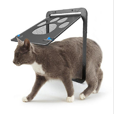 Pet Cat Dog Door Flap Gate Opener Controlled Entry Electronic Screen Window Protector Wall Mosquito Net Microchip Holder Latch