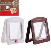 1 vnt. naminių šunų kačių durys, laisva prieiga Keturių krypčių magnetinio užrakinimo atvartų durų vartų teleskopinio rėmo sklendės vartų magnetinio uždarymo durys