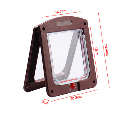 1 vnt. naminių šunų kačių durys, laisva prieiga Keturių krypčių magnetinio užrakinimo atvartų durų vartų teleskopinio rėmo sklendės vartų magnetinio uždarymo durys