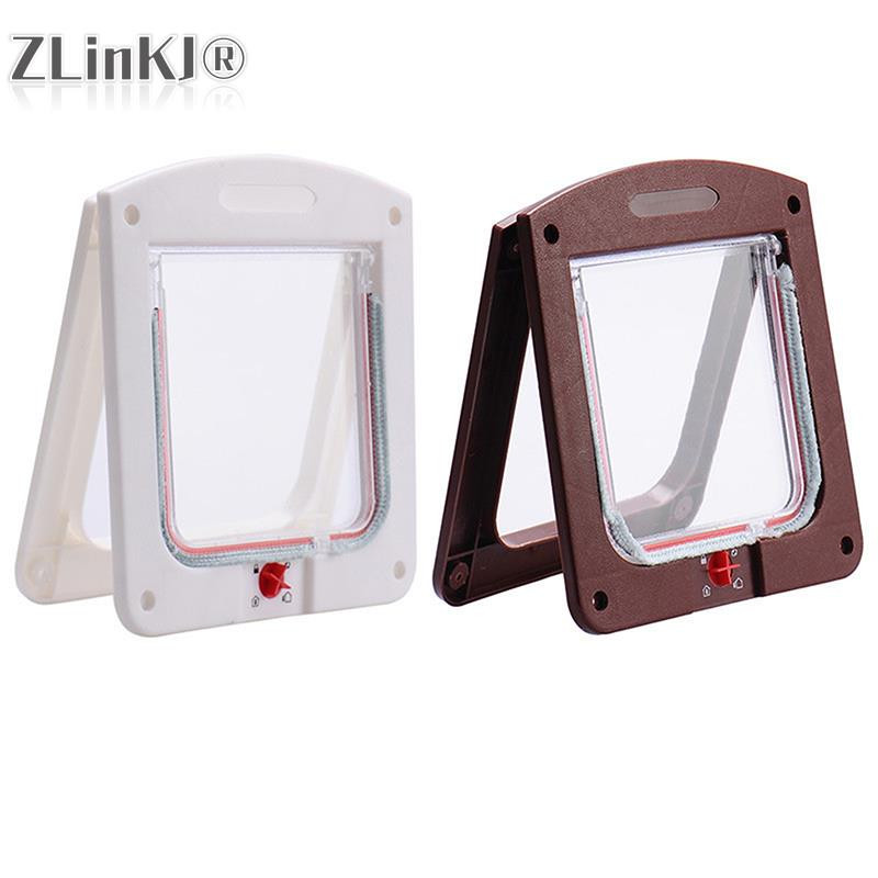 1 vnt. naminių šunų kačių durys, laisva prieiga Keturių krypčių magnetinio užrakinimo atvartų durų vartų teleskopinio rėmo sklendės vartų magnetinio uždarymo durys