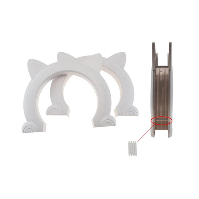 Katės durų šunų anga Prieigos kryptis valdomas žaislas, skirtas augintiniams dresuoti šunį katės kačiukas ABS plastikinis mažų naminių gyvūnėlių vartų komplektas kačių šuo