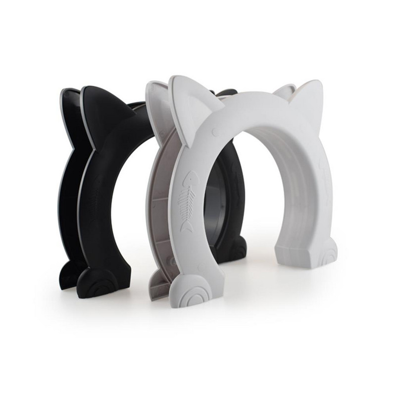 Saugios naminiams gyvūnėliams durys Apvalios apsaugos ABS vidinės išorinės durys, skirtos Cat Door priedams Cat Supplies Mielos šuns durys