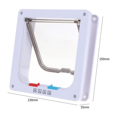 Koera kassi klapp uks turvaluku klapp uks koerakassidele kassipoeg ABS plastikust väikese lemmiklooma värava uksekomplekt kassikoerte klappuksed
