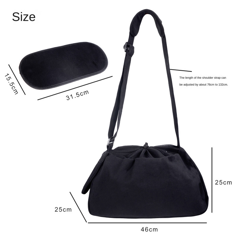 Mīksta mājdzīvnieku kaķu pārnēsāšanas soma Pārnēsājama ceļojumu suņu soma Elpojošs kaķu pārnēsātājs, neizbēgams, lielas ietilpības krūškurvja soma