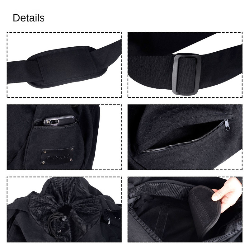 Mīksta mājdzīvnieku kaķu pārnēsāšanas soma Pārnēsājama ceļojumu suņu soma Elpojošs kaķu pārnēsātājs, neizbēgams, lielas ietilpības krūškurvja soma