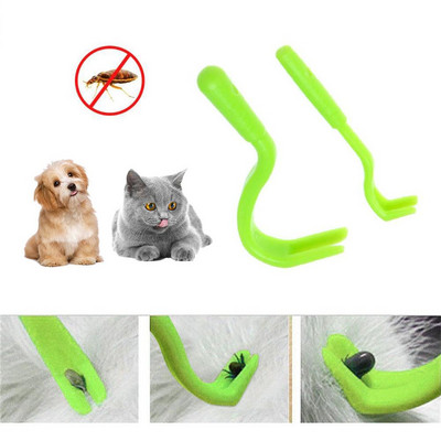 2PCS Kućni ljubimci Alat za uklanjanje krpelja Dual Teeth Tick Twister Mačke Psi Sredstva za čišćenje Grinje Twist Hook Remover Hook Oprema za kućne ljubimce