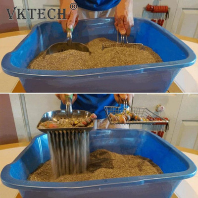 Лопатка за котешки тоалетни Неръждаема стомана Метални Pooper Scoopers Waste Poop Cleaner Домашни любимци Котешки тоалетни Пясък Лопата Домакински домашни любимци Почистване