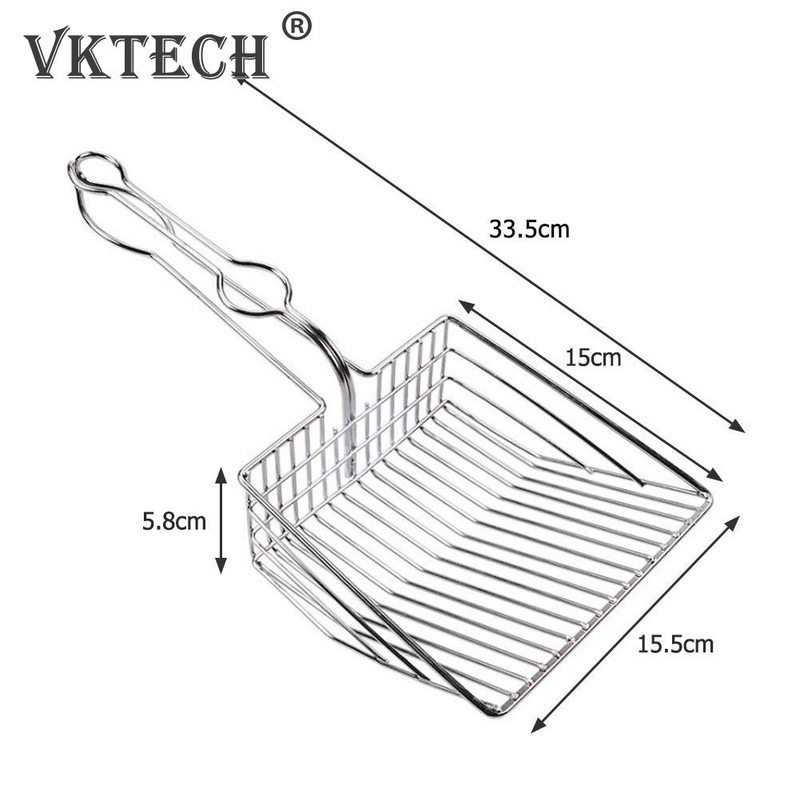 Lopatica za mačji pijesak Metalna lopatica od nehrđajućeg čelika Čistač otpadne izmet Kućni ljubimci Pesak za mačiće Lopata za pijesak Kućansko čišćenje kućnih ljubimaca