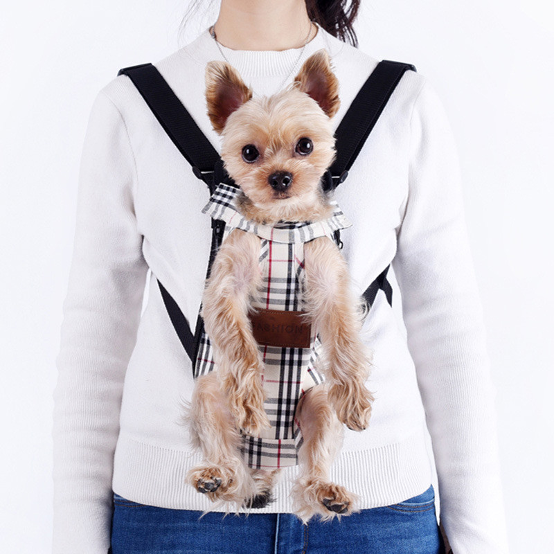Ruksak za kućne ljubimce s prednjim prsima Ruksak s pet rupa Ruksak s kariranim pasom Vanjska torba Torba Držač za remen Mačka Štene Nosiljka za psa