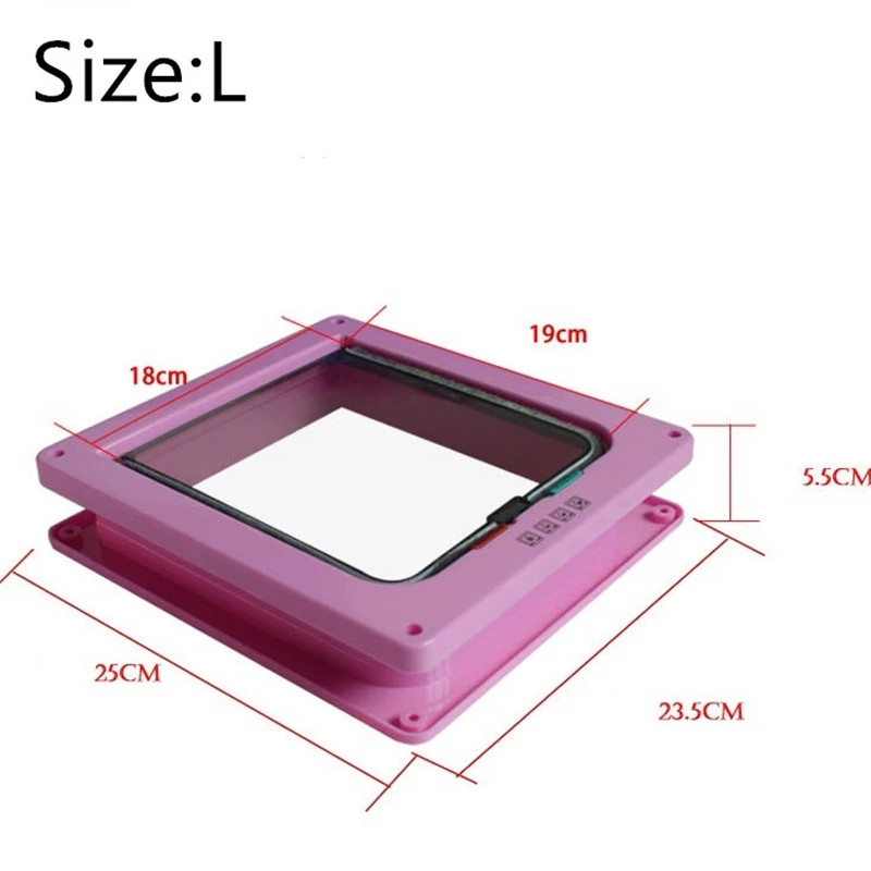 Mačka, Pas, Vrata s preklopom za mačke s bravom u 4 smjera, Sigurnosna preklopna vrata, ABS plastika, S/M/L, Životinja, mali kućni ljubimac, Mačka, Vrata za psa, Vrata za kućne ljubimce