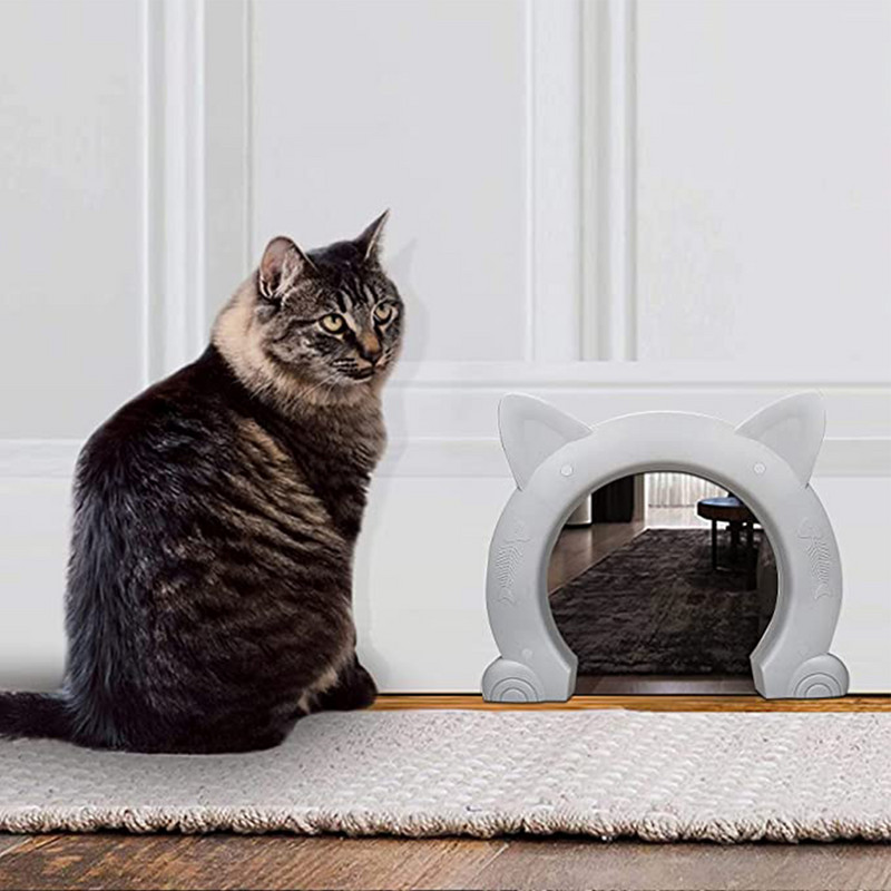 Sisseehitatud kassiuks Lemmiklooma uks klapita siseuks kruvidega Armas kiisukujuline auguline kassivärav Kassi-seljasõbralik