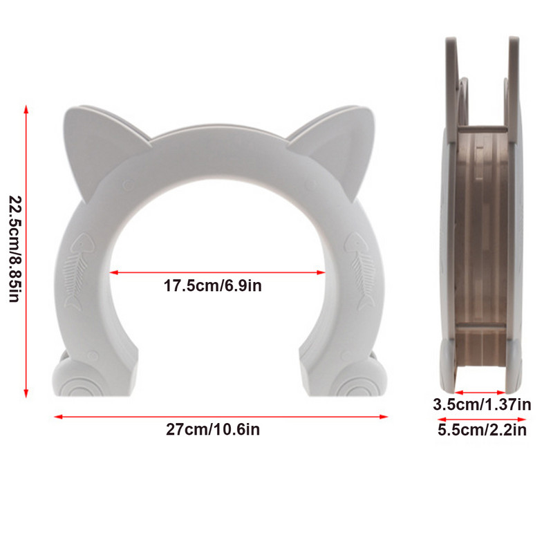 Sisseehitatud kassiuks Lemmiklooma uks klapita siseuks kruvidega Armas kiisukujuline auguline kassivärav Kassi-seljasõbralik