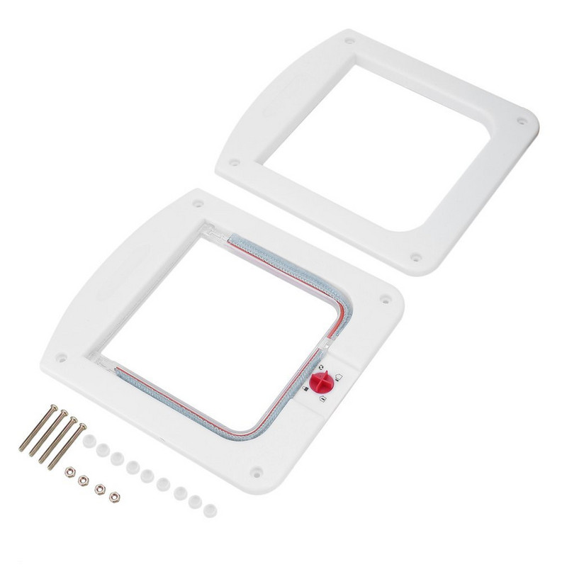 Vrata za mačke s 4 smjera zaključavanja za unutarnja vanjska vrata Vrata za kućne ljubimce otporna na vremenske uvjete za mačke i pse Prikladna za prozore i zidove