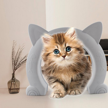 Домашна котка Вътрешна врата Форма на котешки уши Устойчив на износване Дизайн без бариери Лесна инсталация За котенца Продукти за домашни любимци Аксесоари