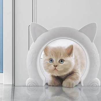 Εσωτερική πόρτα για κατοικίδια γάτας Σχήμα αυτιών γάτας Ανθεκτικά στη φθορά χωρίς φράγμα Απλή εγκατάσταση για γατάκια Προϊόντα κατοικίδιων αξεσουάρ