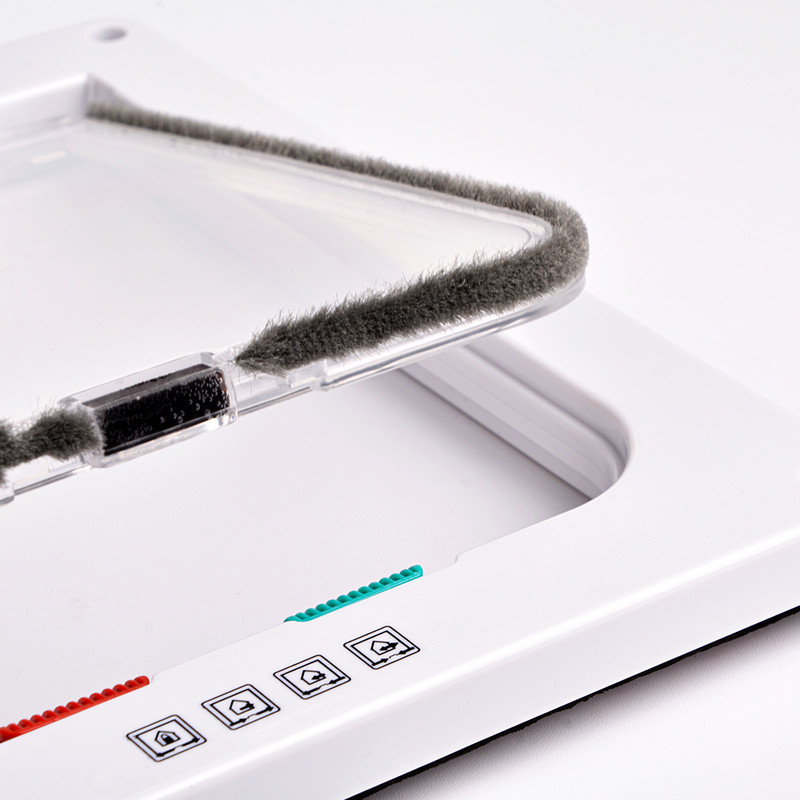 Viedās mājdzīvnieku durvis, četrvirzienu bloķēšanas drošības slēdzene ABS plastmasas suņu kaķu atloka durvis, vadāmas, slēdža virziena durvis, mazo mājdzīvnieku piederumi