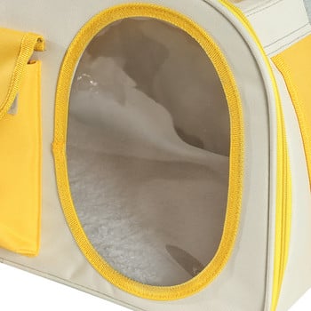 HOOPETSoft Pet Carriers Преносима дишаща сгъваема чанта Cat Dog Carrier Чанти за изходящи пътувания за домашни любимци Дамска чанта със заключваща се безопасност