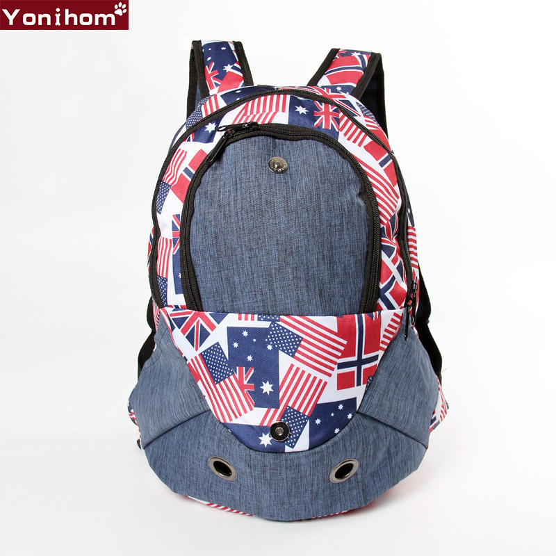 Suņu somas pārvadātājs Jauns āra mājdzīvnieku pārvadātājs mugursoma dubultā plecu pārnēsājamā ceļojumu mugursoma Mājdzīvnieku pārvadātājs Suņa priekšējās krūšu mugursomas