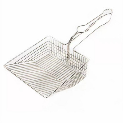 Lopata za mačji pijesak Velika metalna lopata od nehrđajućeg čelika s finim rupama Željezna lopata Lopata za mačji pijesak Proizvodi za kućne ljubimce Kućanstvo Putovanja Općenito