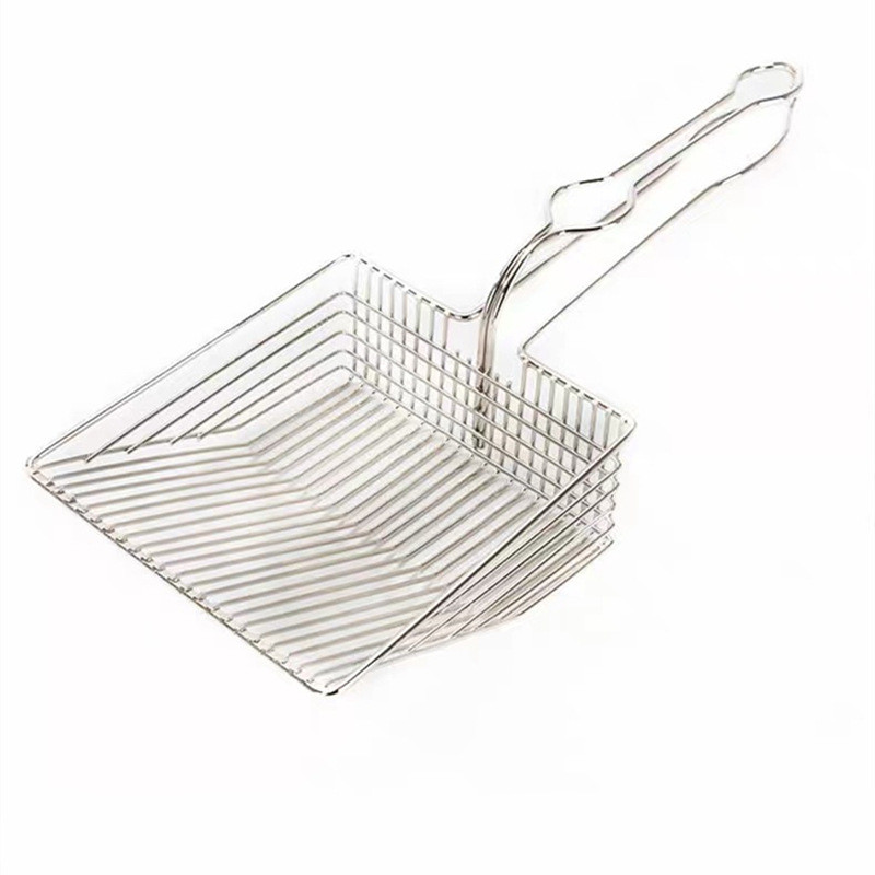 Lopata za mačji pijesak Velika metalna lopata od nehrđajućeg čelika s finim rupama Željezna lopata Lopata za mačji pijesak Proizvodi za kućne ljubimce Kućanstvo Putovanja Općenito