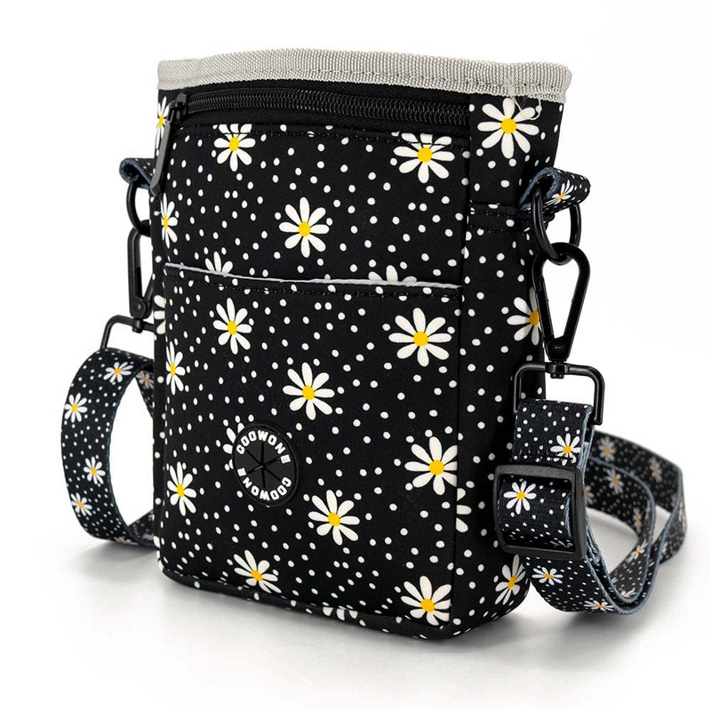 COLLARLOGO Print Vrećica za poslastice za pse Najlonska torbica za dresuru kućnih ljubimaca Ugrađena posuda za izmet s podesivim remenom za nošenje