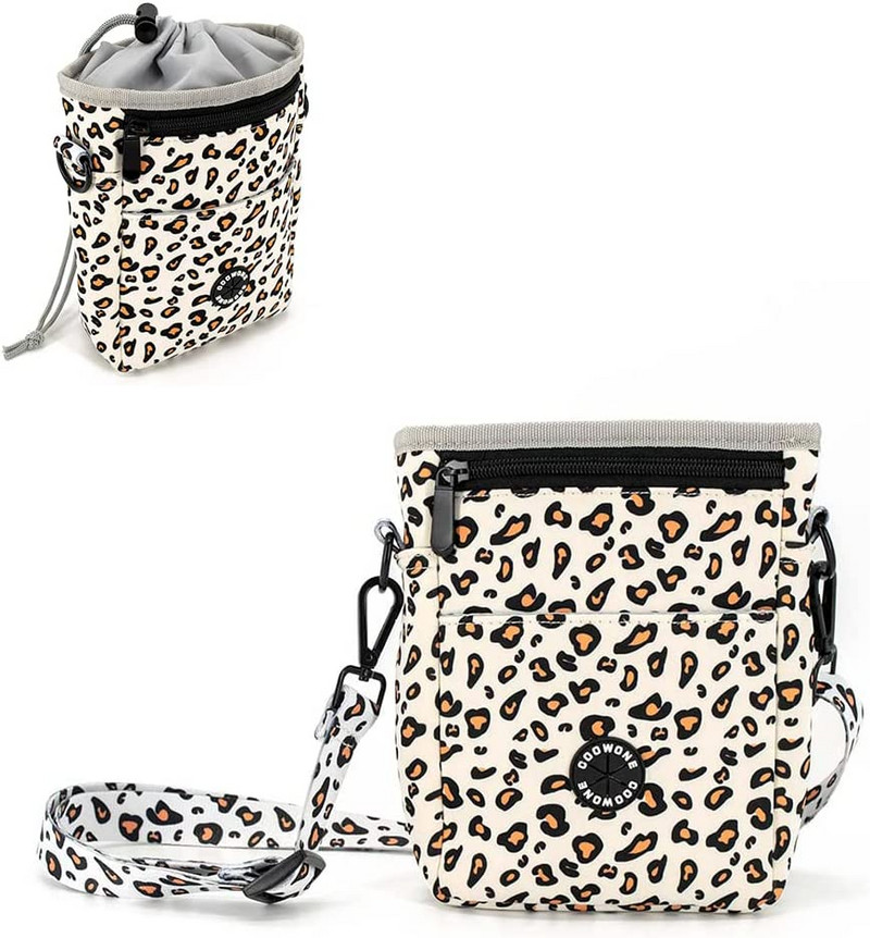 COLLARLOGO Print Vrećica za poslastice za pse Najlonska torbica za dresuru kućnih ljubimaca Ugrađena posuda za izmet s podesivim remenom za nošenje