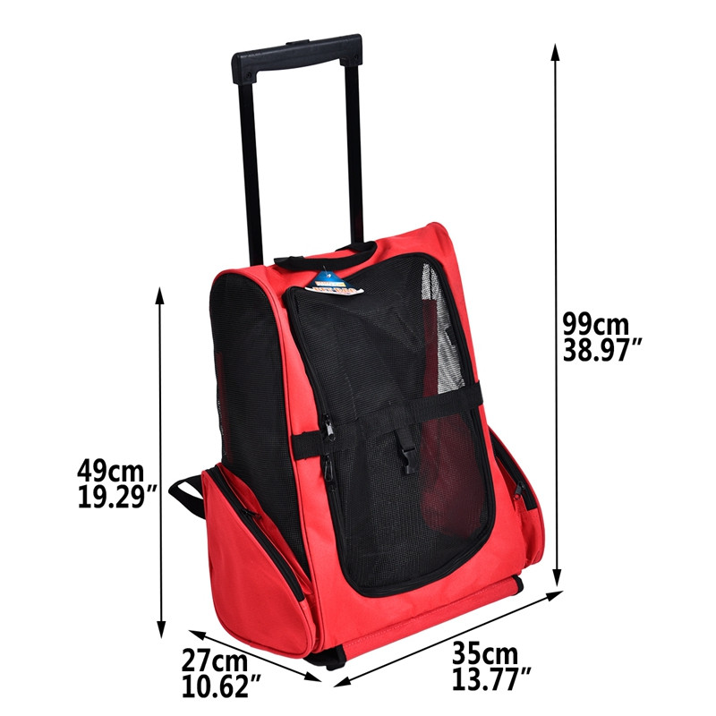 2 načina korištenja Torba za nošenje Mačka za kućne ljubimce Prozračna torba za vanjsko prijenosno pakiranje Štene za kućne ljubimce Putna ruksak za pse Nosiljka Kolica