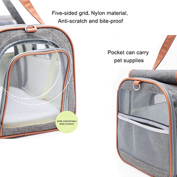 MySudui Луксозна чанта за носене на котки за кучета Преносима ръчна чанта Раница за малки кучета Сгъваема дишаща чанта Puppy Carry Пътуване на открито