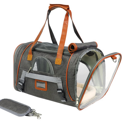 MySudui Luksuzna torba za nošenje pasa mačka Prijenosna ručna torba Ruksak za male pse Sklopiva prozračna torba Puppy Carry Putovanja na otvorenom