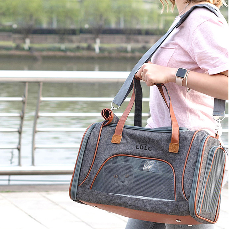 MySudui Luksuzna torba za nošenje pasa mačka Prijenosna ručna torba Ruksak za male pse Sklopiva prozračna torba Puppy Carry Putovanja na otvorenom