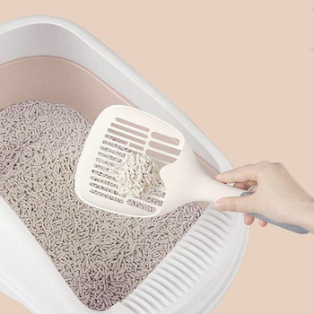 Лопатка за котешки тоалети Пластмасова издръжлива лопата за изпражнения за домашни любимци Практична лъжичка за изпражнения за домашни любимци Продукти за почистване на котешки пясък за котки