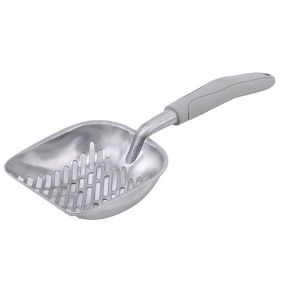 Lopatica za mačji pijesak Velika metalna lopatica za pijesak za Kitty Sifter s dubokom lopaticom i ergonomskom aluminijskom ručkom