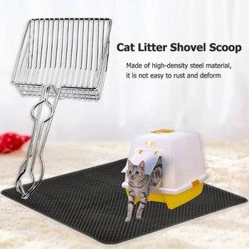 Ανθεκτικό εργαλείο καθαρισμού για σκύλους κατοικίδιων ζώων για γάτα από ανοξείδωτο χάλυβα Απορρίμματα για κουτάβια γατούλα Scoop Cozy Sand Scoop Poop Shovel Προϊόν για κατοικίδια Γάτα Sup