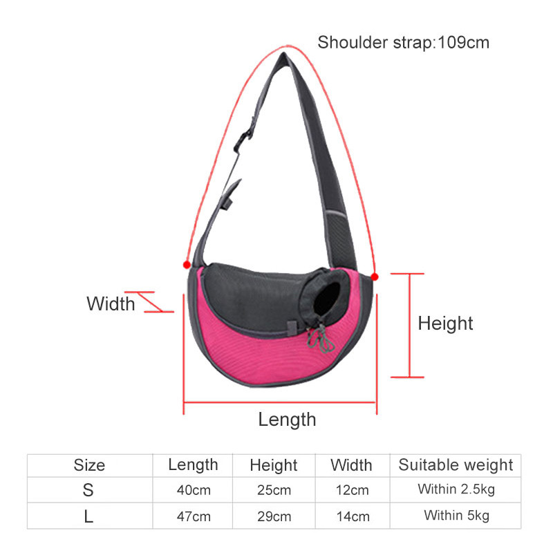 Nosiljka za štene za kućne ljubimce Treba torba Nosiljka za vanjsku vreću za male pse Mačke za putovanja Oxford ruksak s podesivim remenom za prozračivanje