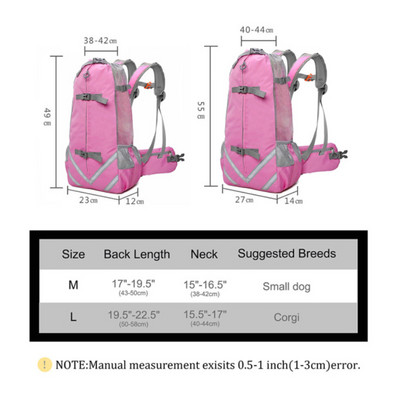 Ruksak za pse za kućne ljubimce Prozračna torba za nošenje preko ramena za pse i mačke za srednje velike pse Ruksak za buldoge Podesive putne torbe